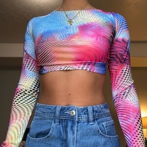 Edikted going out party colorful top. Size XS